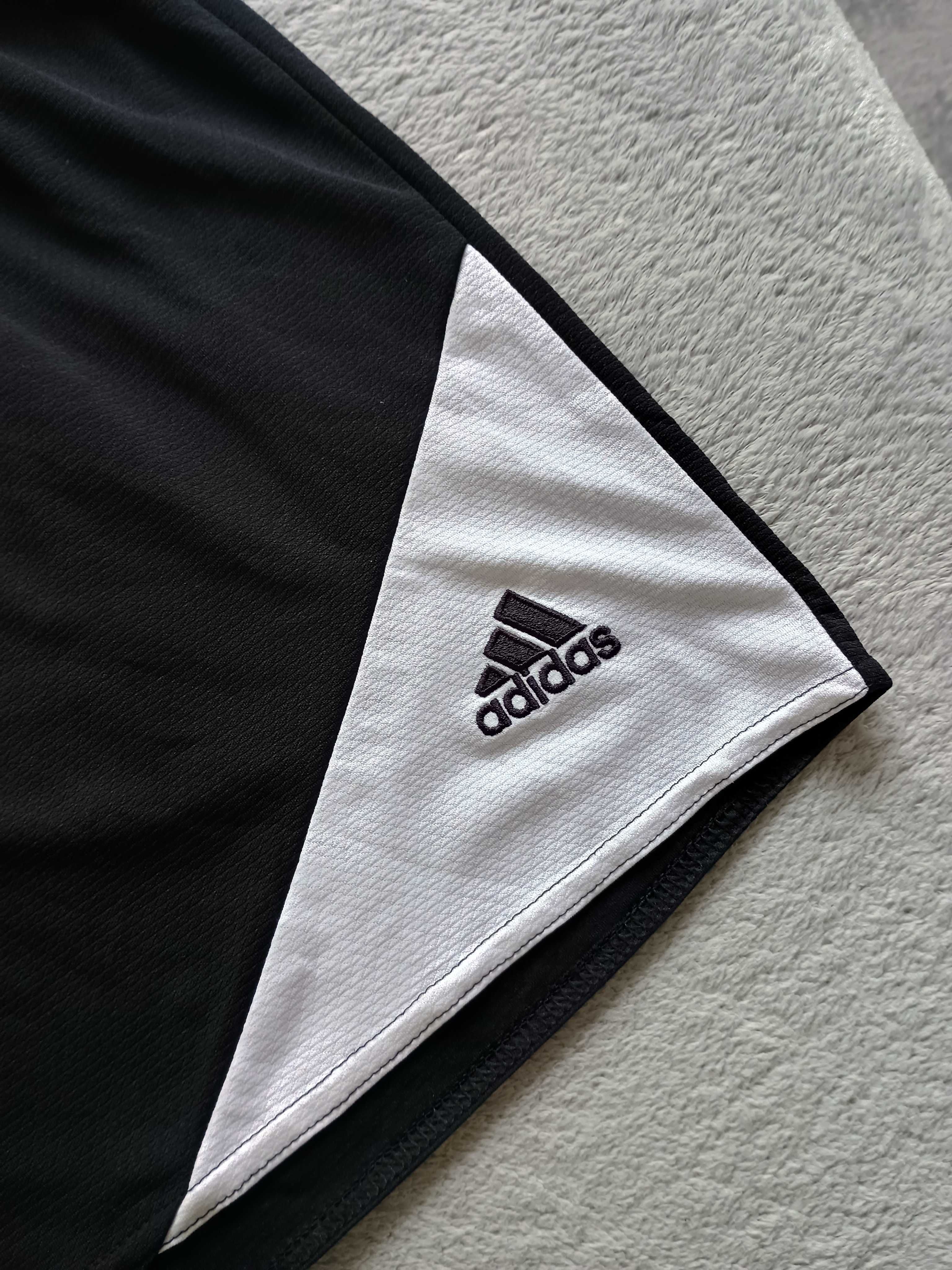 Męskie spodenki/szorty treningowe Adidas - rozmiar L, czarno-białe