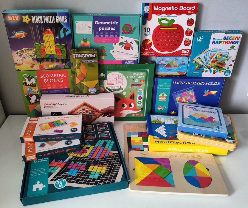 Дерев'яні ігри Танграм, Тетріс, Мозаїка