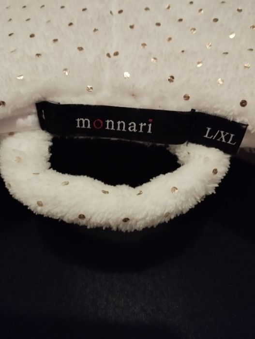 Nowy biały szlafrok Monnari L/Xl  42 złote kropeczki