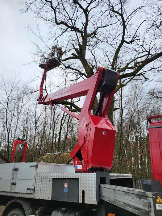 Podnośnik Koszowy Zwyżka Wycinka Drzew Gałęzi Montaż Reklam Wysięgnik