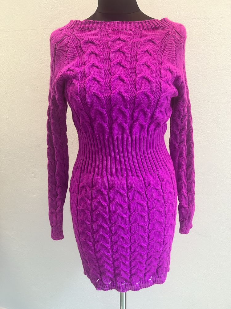 Tunika / sukientka sweter fiolet