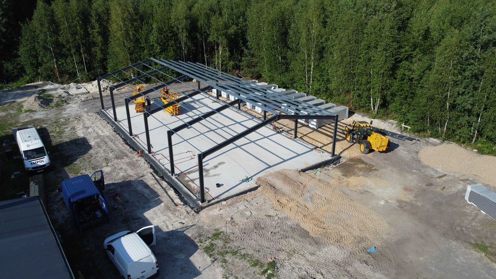 Konstrukcja Hali 18x50x6m 900m2 Konstrukcje stalowe hale PRODUCENT