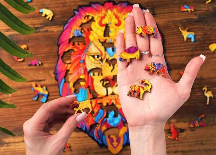Woodlika Magic Wooden Puzzles - Legendary Lion - 160 pieces