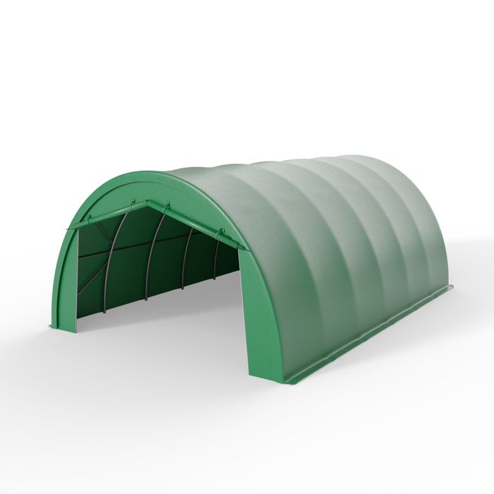 Hala namiotowa łukowa 6,1x12,8m PVC 750g/m² w wersji zielonej