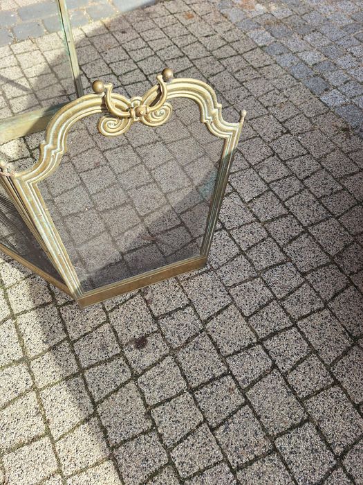 Osłona do kominka mosiężna stara