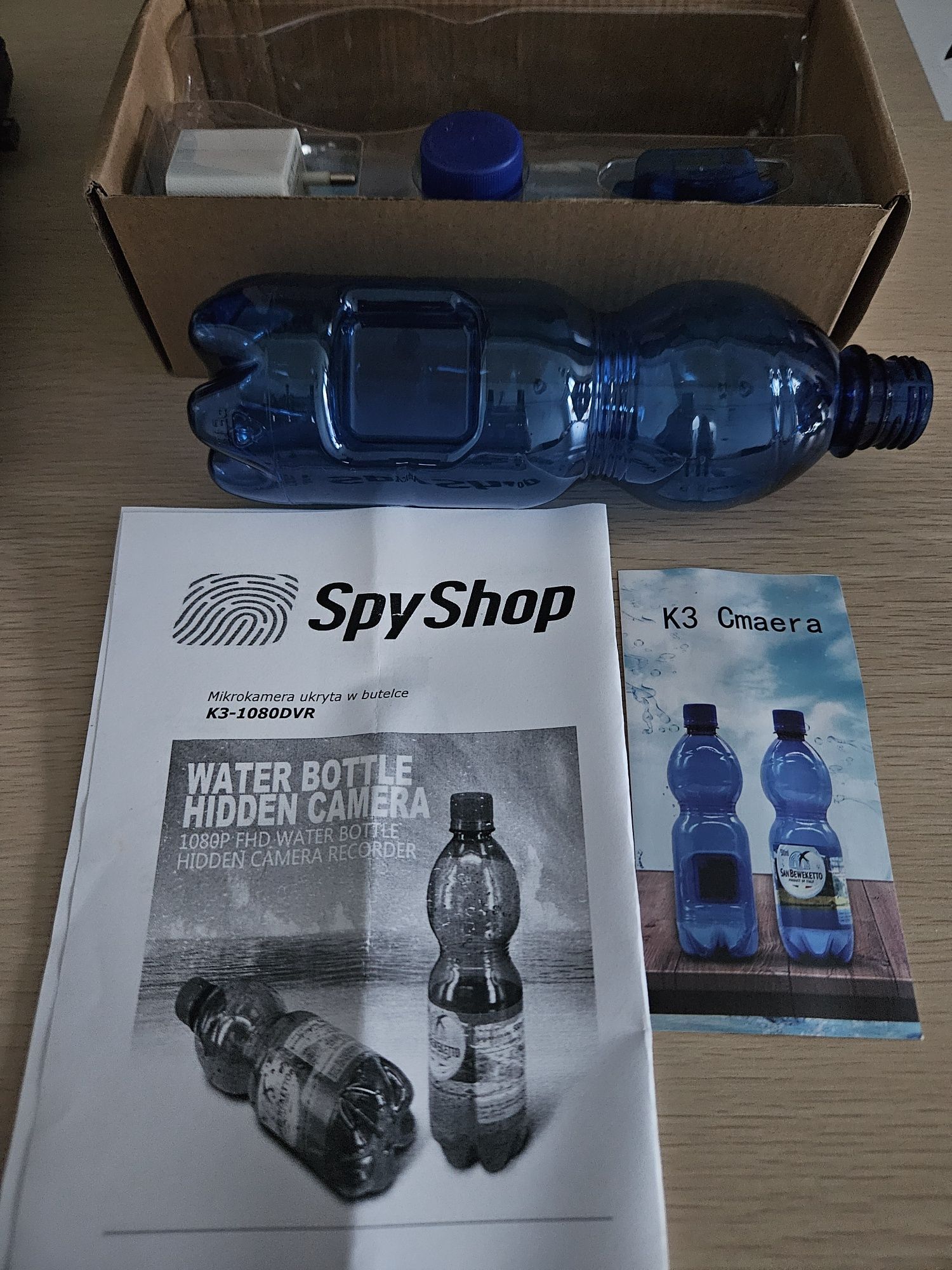 Szpiegowaka Kamera w butelce ukryta k3 spyshop