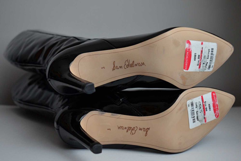 WYJĄTKOWE lakierowane kozaki SZPILKI Sam Edelman Olencia SEXY 39