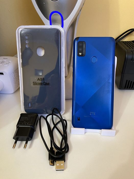 Zte a51 2/64 gb+чехол+зарядка+шнур