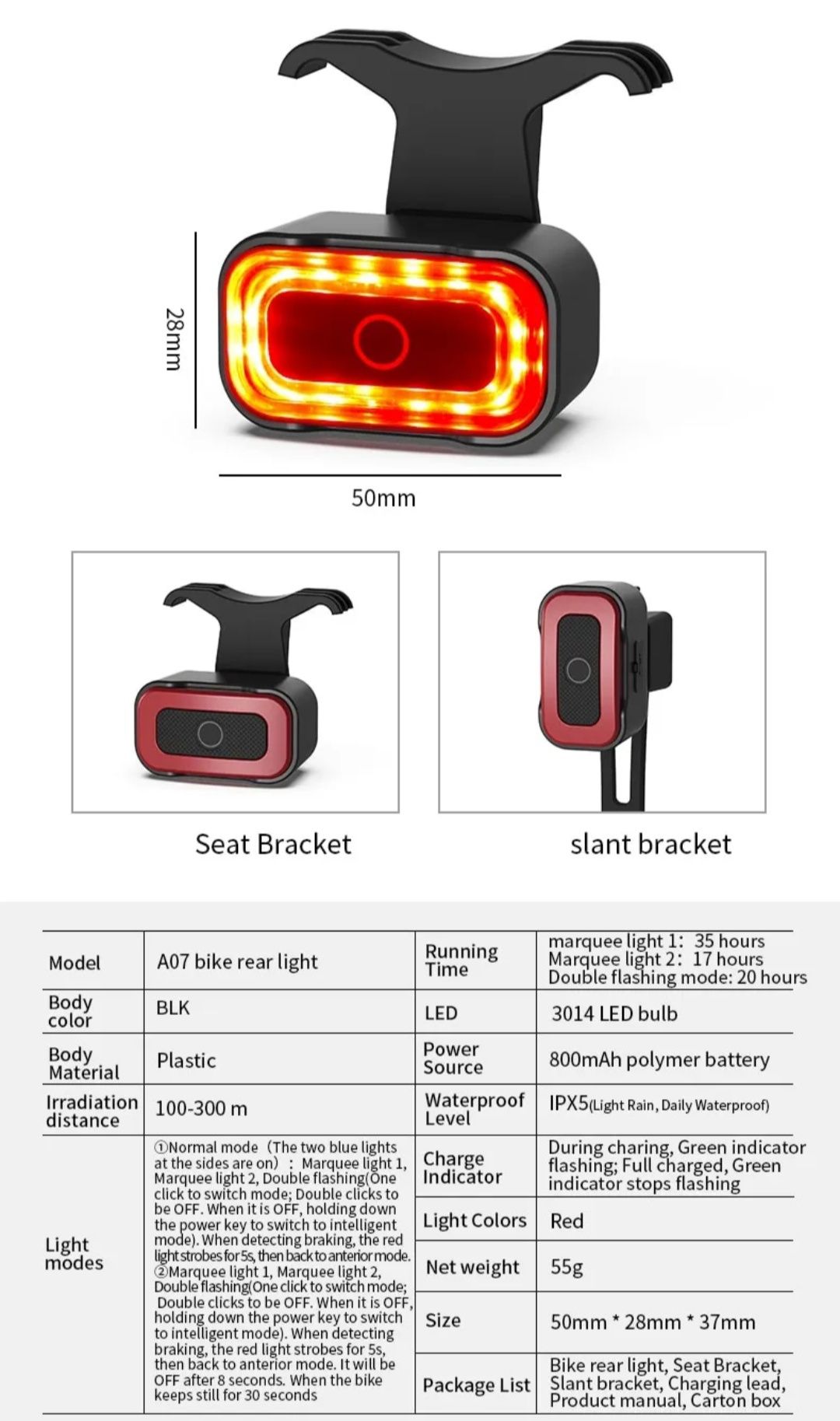 Смарт Вело ліхтарики задні Smart tail bike light