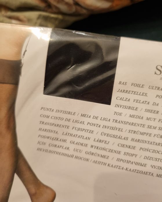 Czarne pończochy do paska 20 den  1/2 Calzedonia