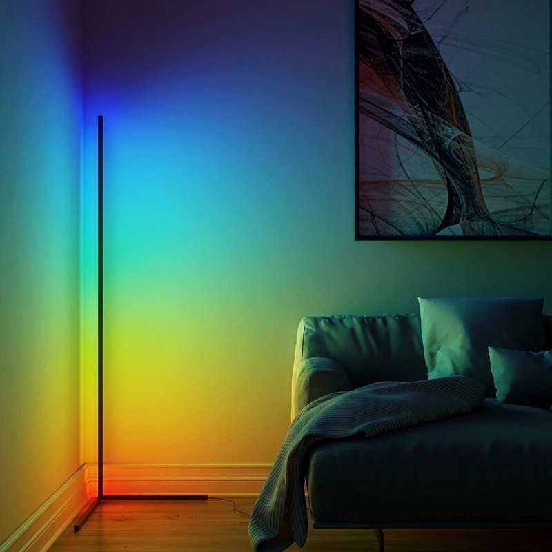 світильник Торшер різнокольоровий LED RGB лампа разноцветная LOFT ЛЕД