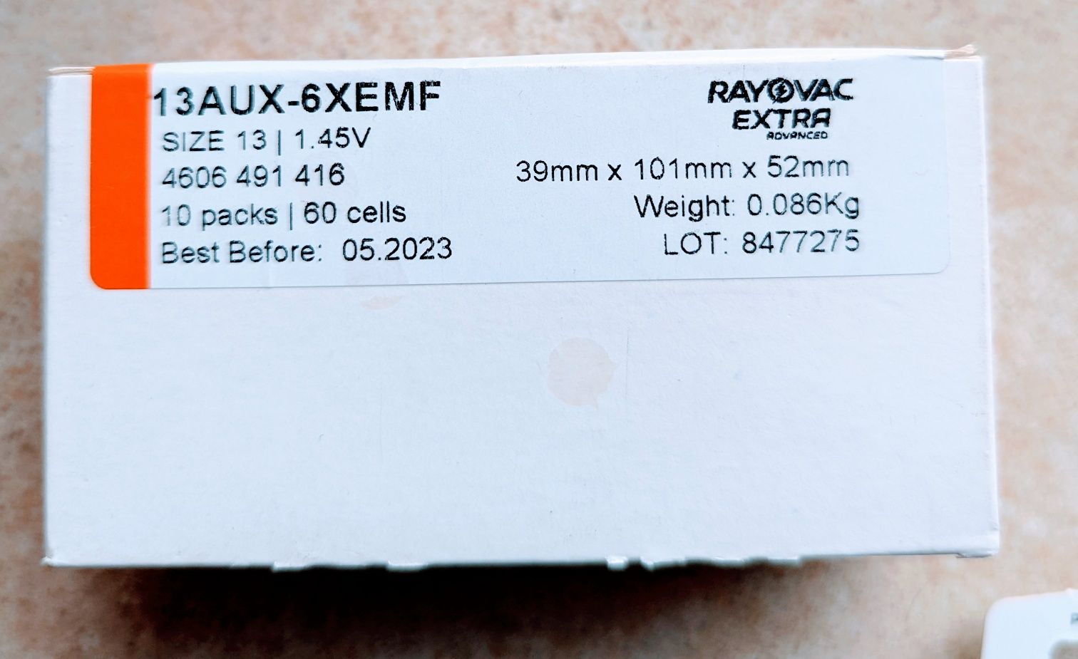 Baterie 13 Rayovac Extra Advanced aparat sluchowy