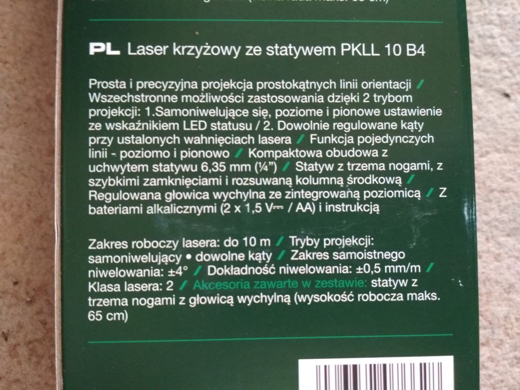 NOWY gwarancja PARAGON laser krzyżowy statywem Parkside PKLL 10 B4