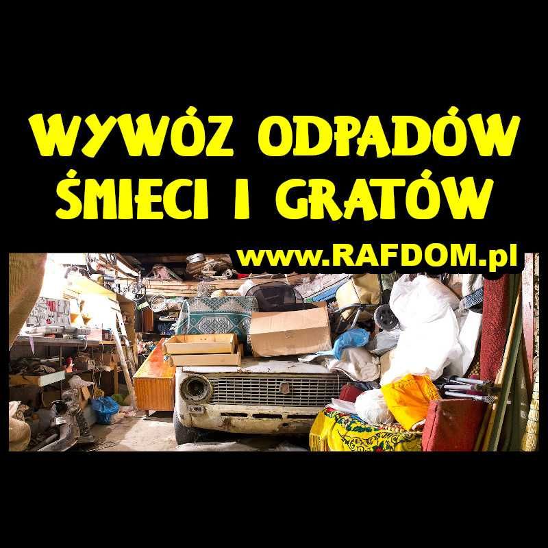 Wywóz odpadów śmieci - opróżnianie domów mieszkań elektrośmieci złomu