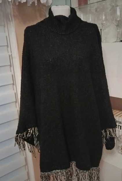 Ponczo rozmiar L czarne