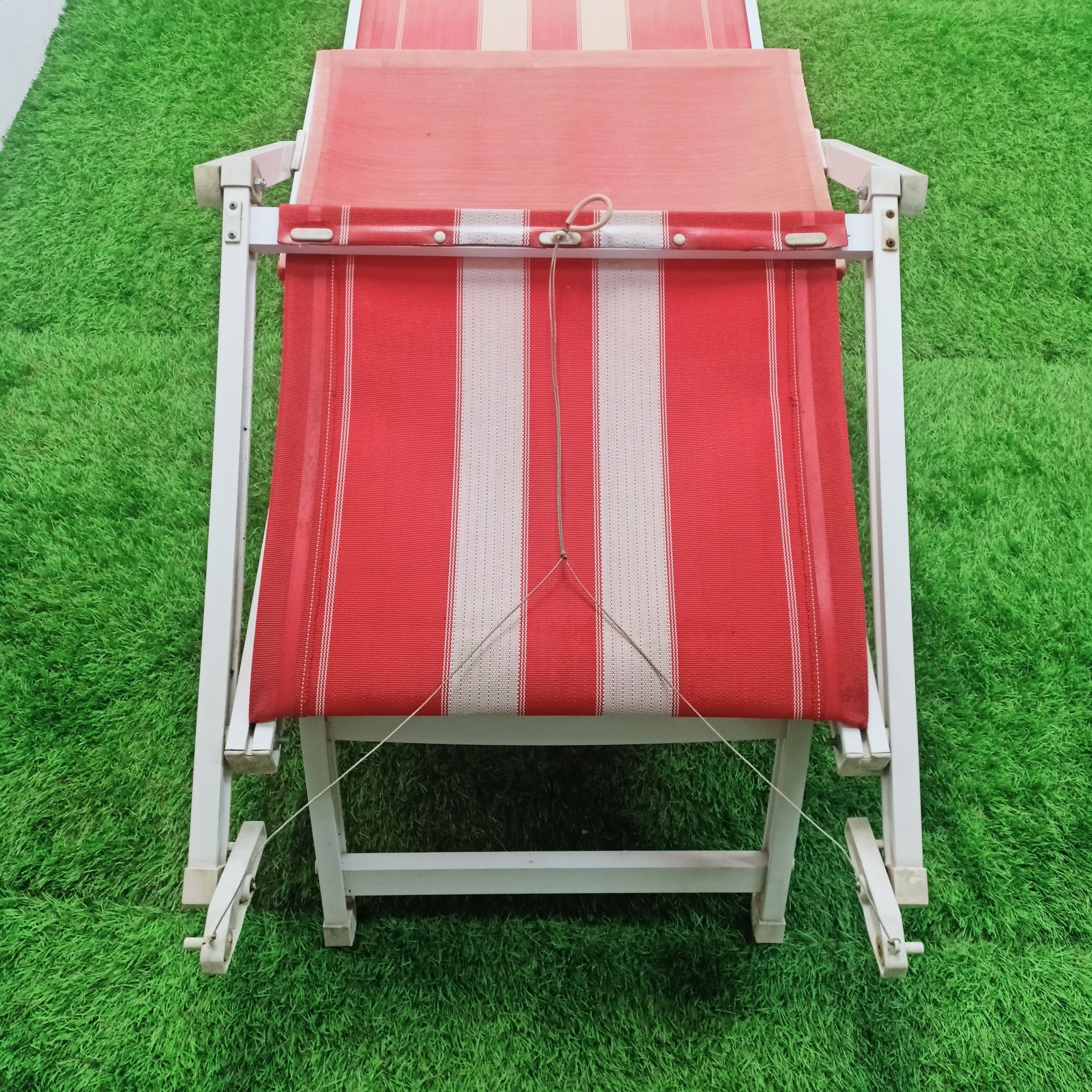 Leżak plażowy, ogrodowy Retro z lat 70-80tych.