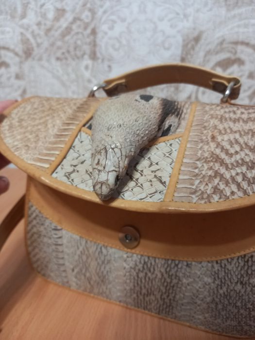 Сумка натуральна шкіра змії натуральная кожа