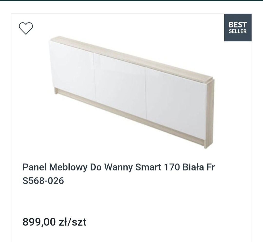 Wanna cersanit SMART 170cm z szafką