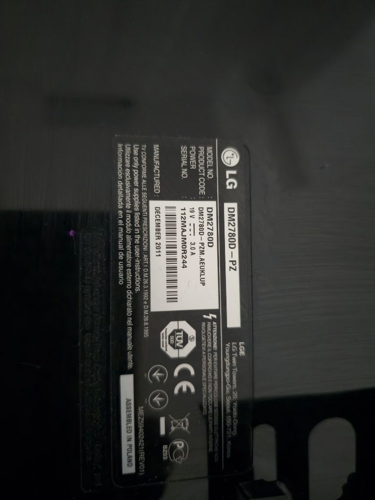 Telewizor/ Monitor LG 27' DM2780D Ful HD