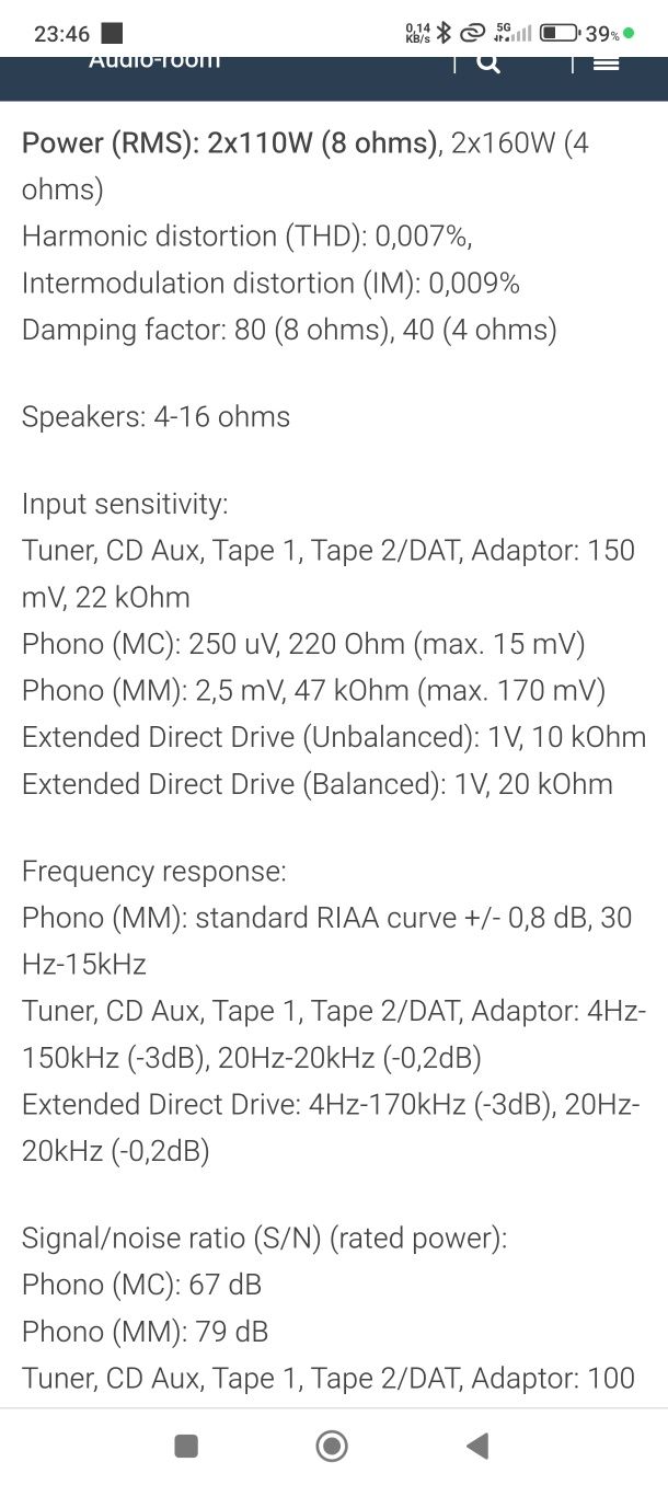Technics Su-Vx800 amplificador integrado