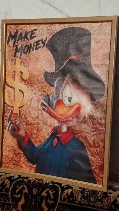 Картина на полотні в рамці MAKE MONEY 30х40