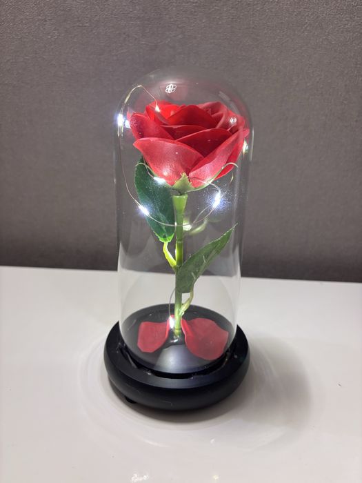 Подарунок ! Роза в колбі з лед підсвіткою