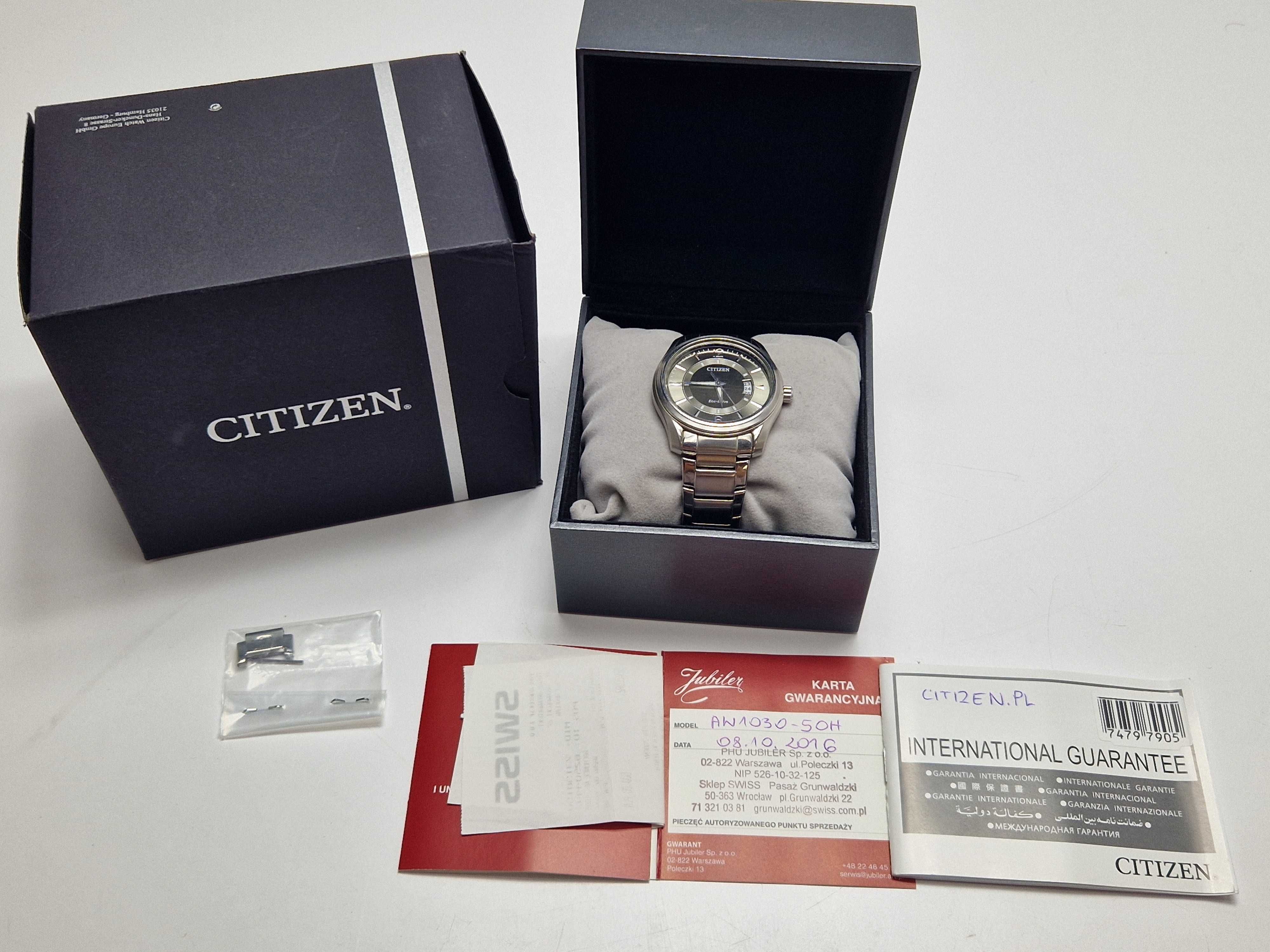 Zegarek Citizen Solar Classic AW1030-50H