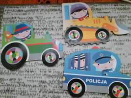 Książki dla dzieci koparka policja traktor