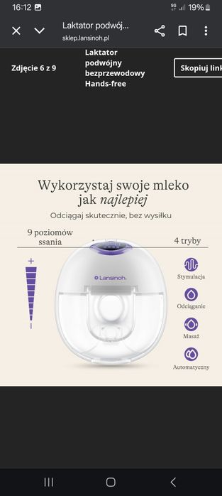 Laktator podwójny lansinoh