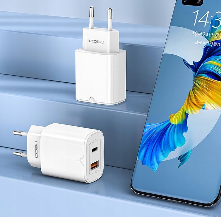 Szybka Ładowarka Sieciowa Uniwersalna 20W Usb C Do Telefonu 3A Pd Qc3