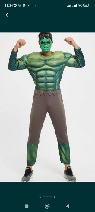 Дорослий чоловічий костюм Халк, Спайдермен, Бетмен, Капітан Америка