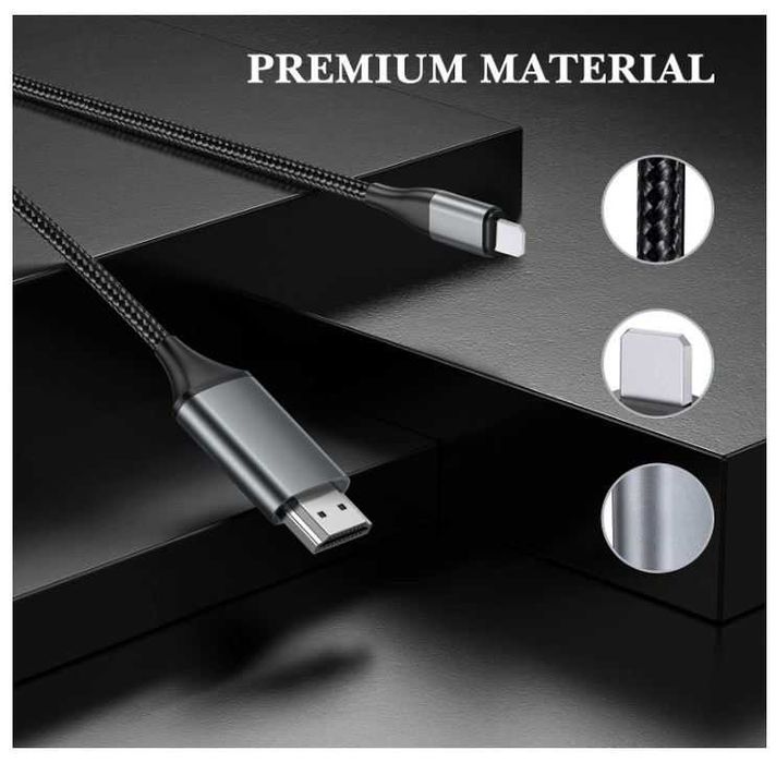 Kabel HDMI dla iPhone 2m 1080P HD