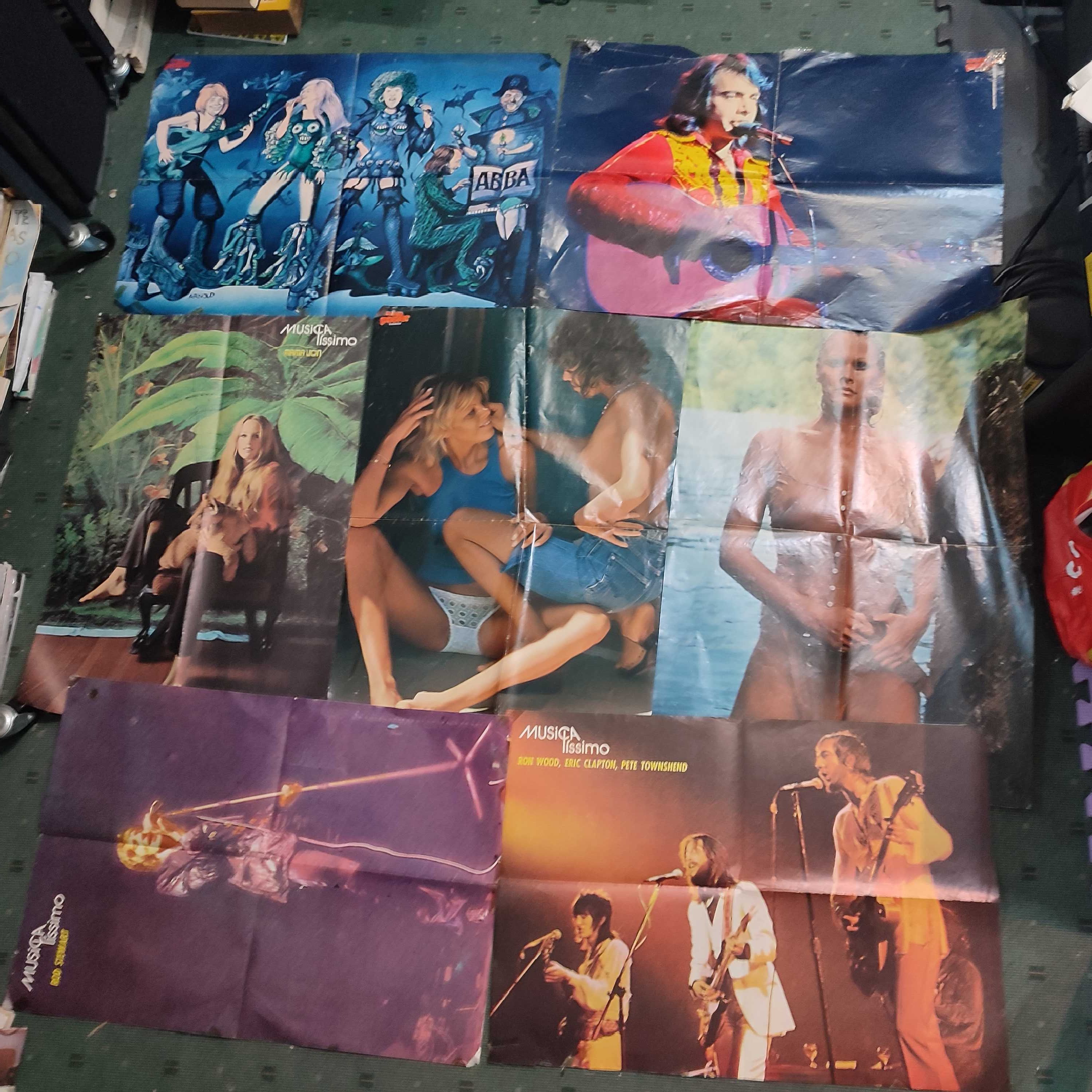 Lote 70 Posters antigos Música/Cinema