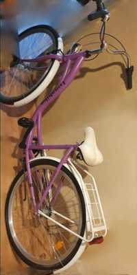 Nowy Rower miejski damski dziewczęcy fioletowy komunia 28 cali