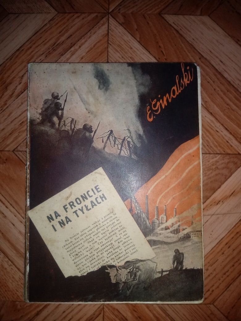 Stara przedwojenna książka pt. Na froncie i na tyłach 1937 r.