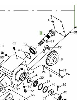 Wałek przekładni Krone Round Vario Combi-Pack Fortima Prasa Z=11