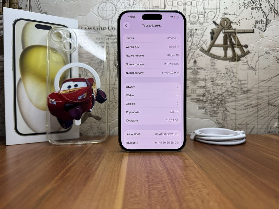 iPhone 15 • GOLD • Jak nowy! • 88% bateria