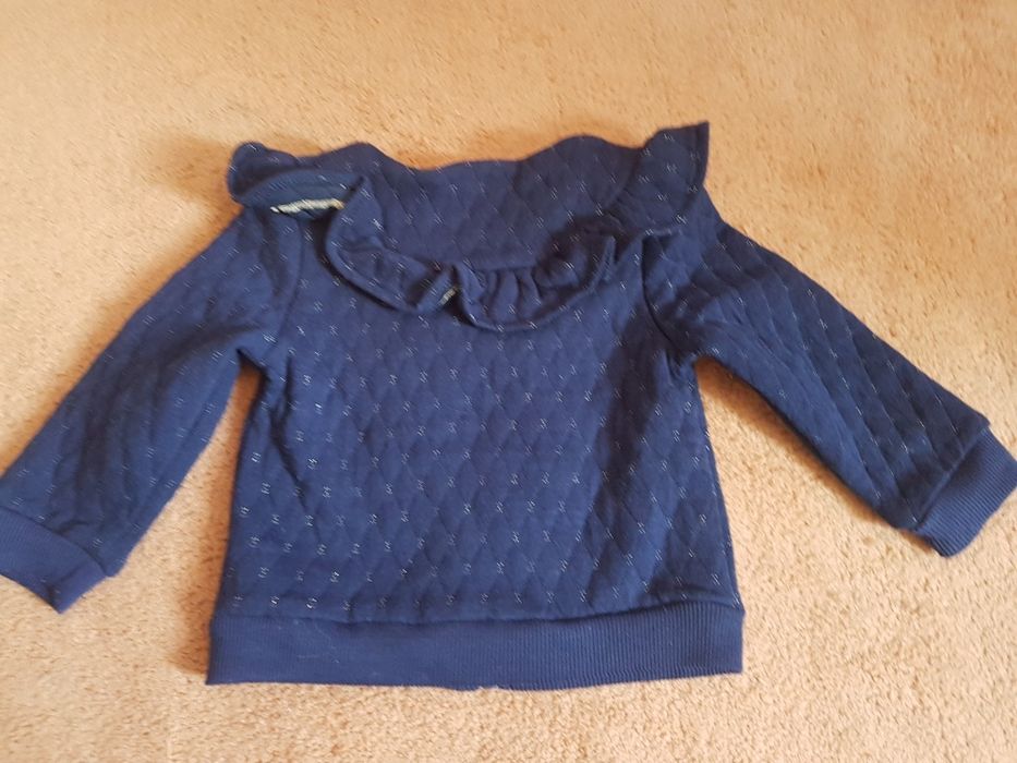 Bluza granatowa ze złotym zamkiem dla dziewczynki 74