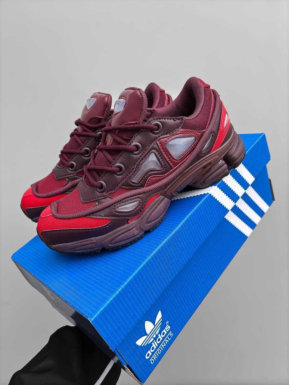 Кросівки Adidas x Raf Simons Ozweego III Burgundy / Red Vine / вишневі