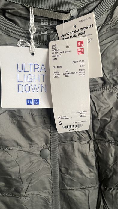 Пуховик пальто відомого бренду Uniqlo, S