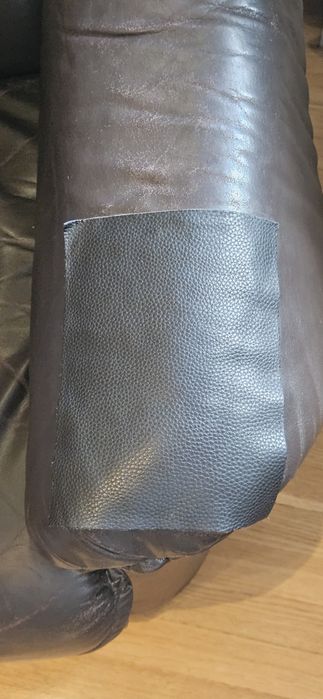 Kompkomplet skórzany, ciemny brąz