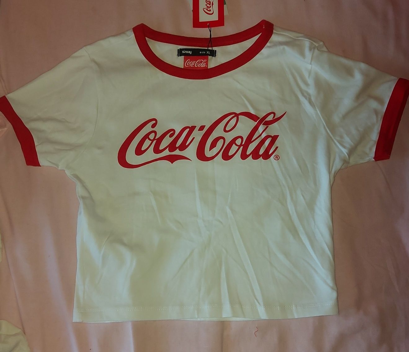 Bluzka, top, crop top Coca Cola r. XL