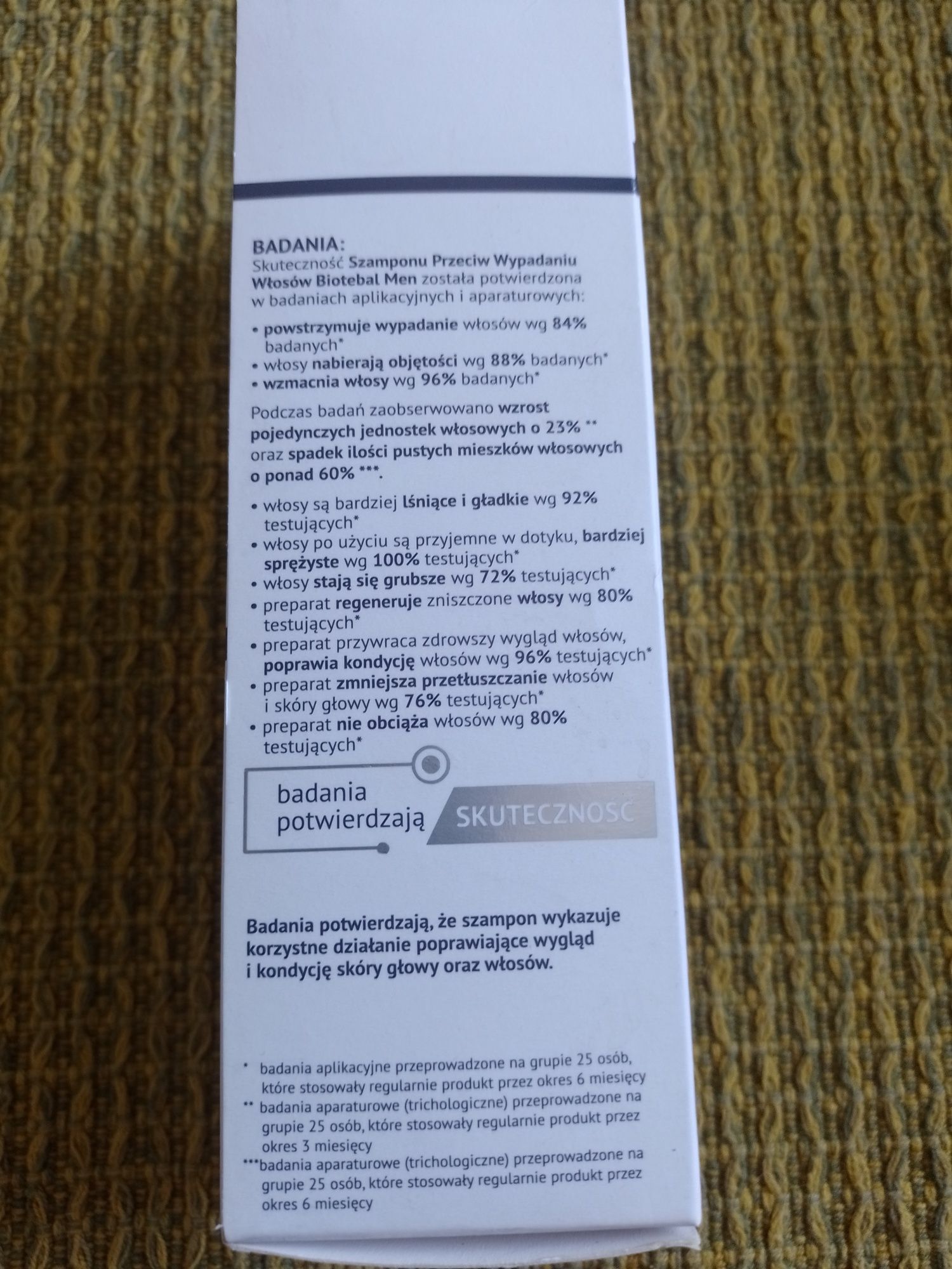 Szampon Biotebal przeciw wypadaniu włosów po terminie