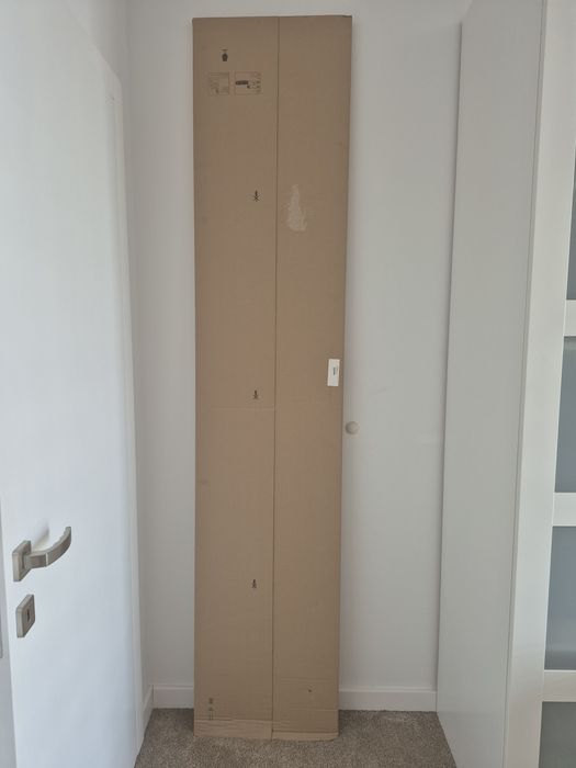 Drzwi do szafy, PAX Ikea Bergsbo 50x229, białe, szkło matowe, NOWE