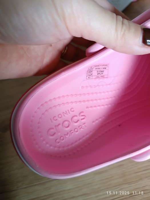 Nowe klapki CROCS pudrowy róż rozm.39