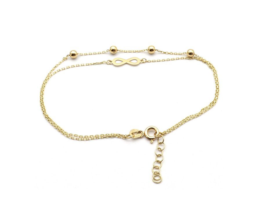 Złota bransoletka na rękę podwójna - B/9