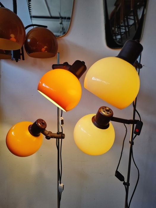 Lampa podłogowa ,dwupunktowa,Space Age ,Szarvasi, Węgry,lata 70 Mid-c