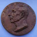 MEDALHA EM BRONZE DE RAUL XAVIER - 85mm - Pedagogo João de Deus Ramos