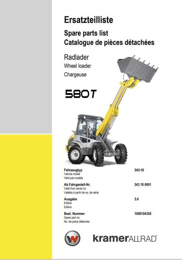 Katalog części Kramer 580 580T