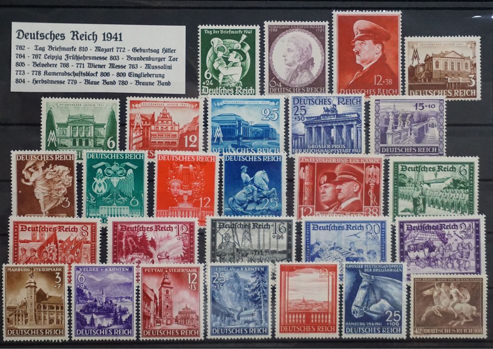 Третій Рейх. Поштові марки.Усі серії 1941–1945 років (5 років). MNH/MH